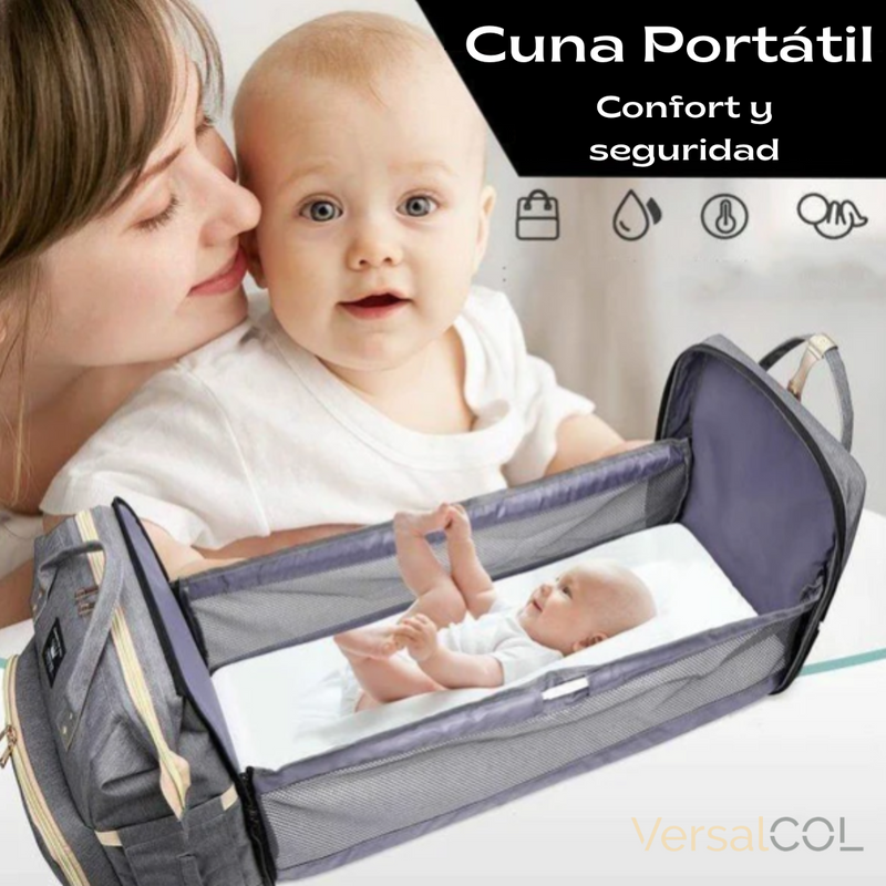 Pañalera Cambiador Bebé Morral Con USB